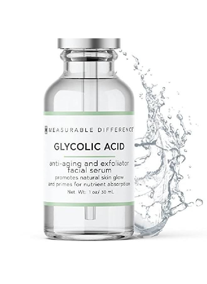 Measurable Difference - Glycolic Acid Serum 5% For All Skin Types Alpha Hydroxy Acid Facial Peel Moisturizer Antiaging Aha Skin Care Face Serum Reduce Acne Scars Wrinkles Lines Spots 1 Oz - Image 1