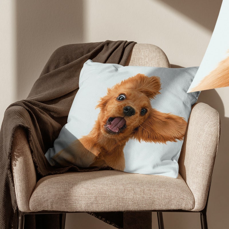 Cute Golden Retriever Print Throw Pillow Cover Soft Decorative Cushion Cover for Sofa Bed Living Room - Image 4