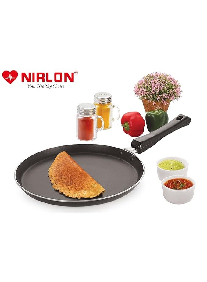 Nirlon 3-Layer Nonstick Coatings Aluminum Cookware Roti/Chpati/Dosa Tawa 26cm with Heat-Resistant Handle(Compatible with All Induction, Gas & stovetops) - Image 2