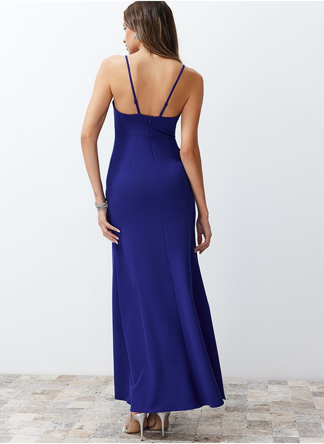 trendyol - Saks Fitted Woven Long Elegant Evening Dress TPRSS24AE00061 - Image 1