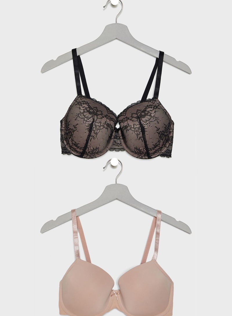 2 Pack Chloe Lace T-shirt bra