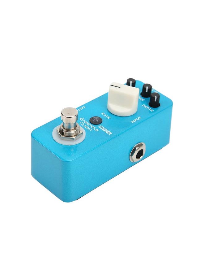 Bass Chorus Effect Pedal Metal Blue Guitar Pedals with True Bypass Switch LEVEL DEPTH RATE Knob