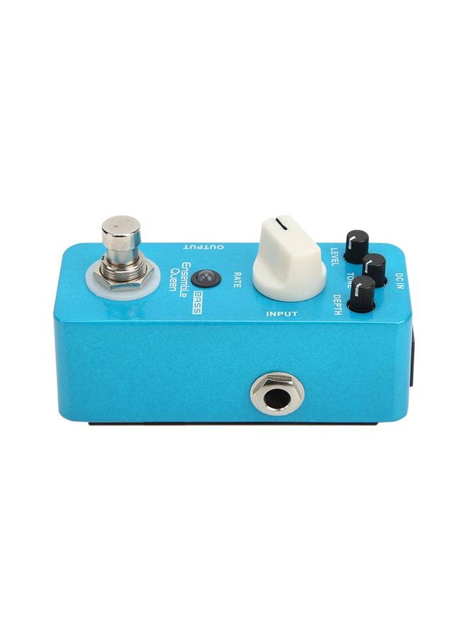 Bass Chorus Effect Pedal Metal Blue Guitar Pedals with True Bypass Switch LEVEL DEPTH RATE Knob