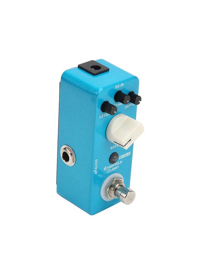 Bass Chorus Effect Pedal Metal Blue Guitar Pedals with True Bypass Switch LEVEL DEPTH RATE Knob