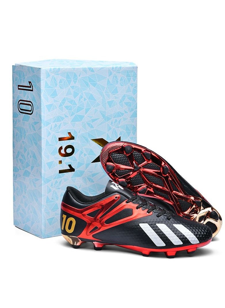 KUYING - Adult and Children's Gradient Electroplated Long Nail Training Low Top Football Boots - Image 1