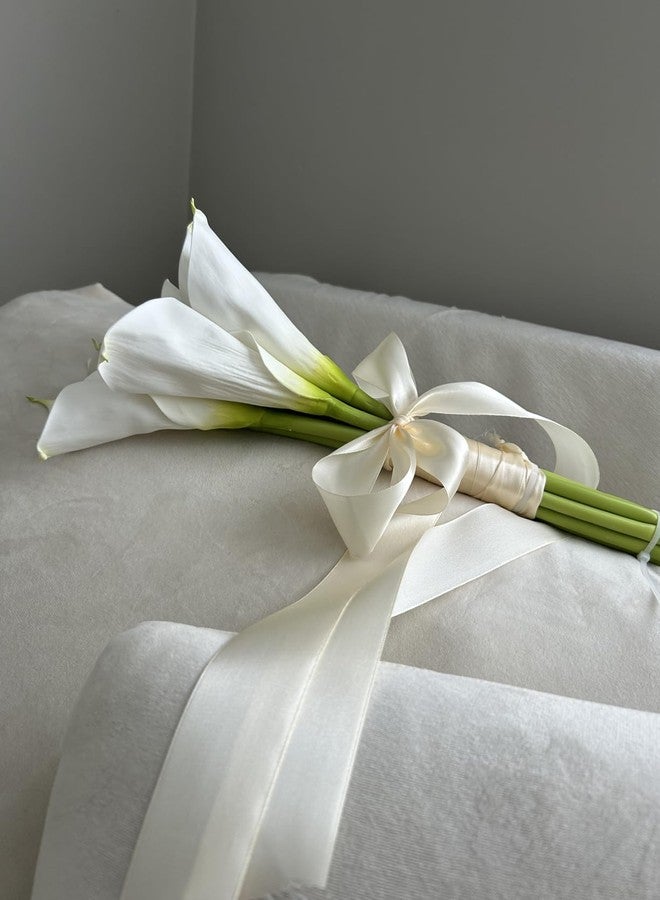 DuHouse 12pcs Calla Lilies Artificial Flowers,26" Long Stem Large Lily Flowers,Real Touch Cally Lilies for Tall Party Wedding Bridal Bouquet Home Decor Centerpiece(Vase Not Included) - Image 4