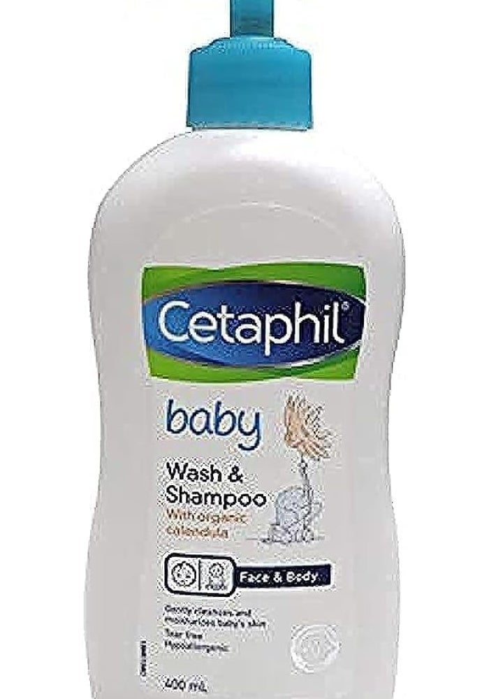 سيتافيل Cetaphil Baby Calendula Wash And Shampoo Delicate Skin 400ml - Image 1