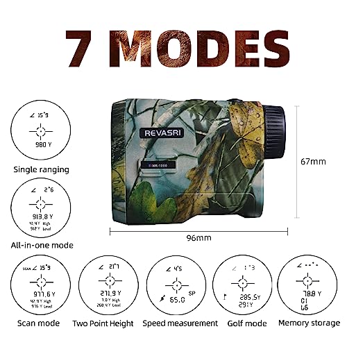 REVASRI Hunting Laser Rangefinder with Rechargeable Battery 1000 Yards Hunting Range Finder with Target Acquisition Technology EasytoUse Clear Accurate Rangefinders for Hunters - Image 3