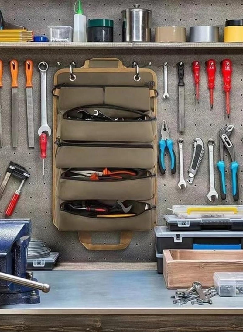GGOOT Tool Boxes 1PC Canvas Kit Portable Electrician And Carpenter Automobile Repair And Repair Tool Storage Bag Car Hardware Kit Tool Dividers  - Image 3