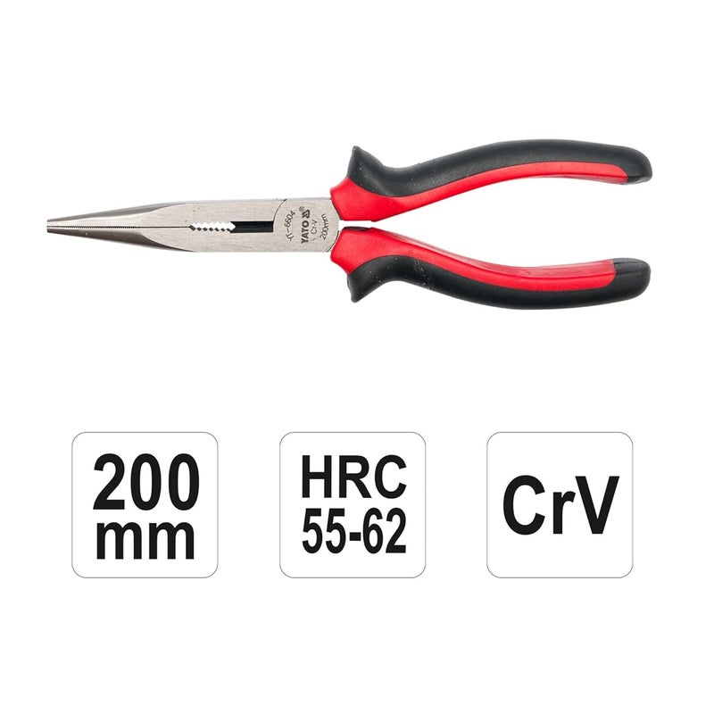 Yato YT6604 Long Nose Pliers 200 mmPlier for HomePiler ToolsElectrical PlierCombination PilerCutting PlierPliers SetPower ToolsIndustrial ToolsHome ToolsFurnitureCarpenter - Image 3