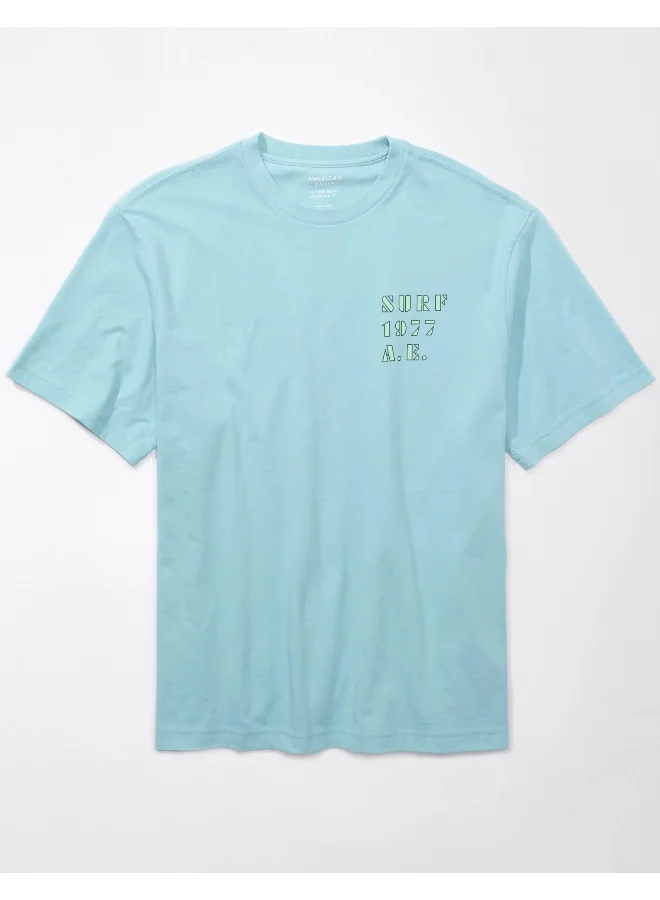 American Eagle Embroidered Graphic Crew Neck T-Shirt