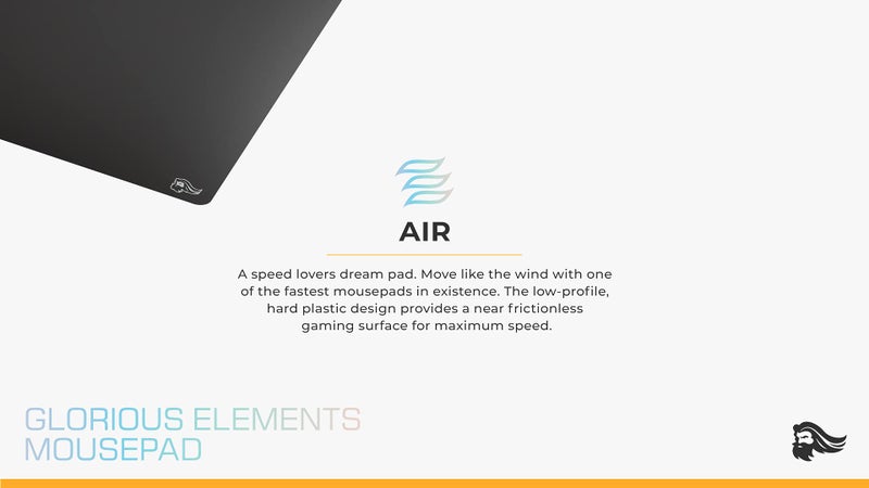GLORIOUS Elements Air Mousepad - XL Hard and Ultra Thin Polycarbonate Flexible Surface Large Gaming Mouse Pad 15"X17" Extended Hard Mousepad (Helios) (GLO-MP-ELEM-AIR) - Image 4