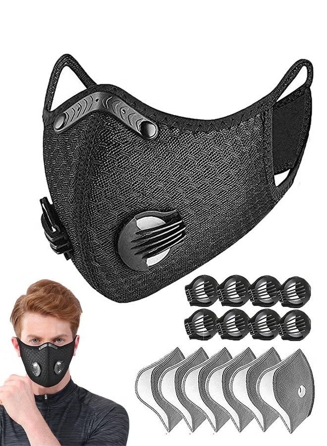 Dust Face Cover, Reusable Respirator Face Mask, Loops Face Dust Mask with Activated Carbon Filters - Image 1