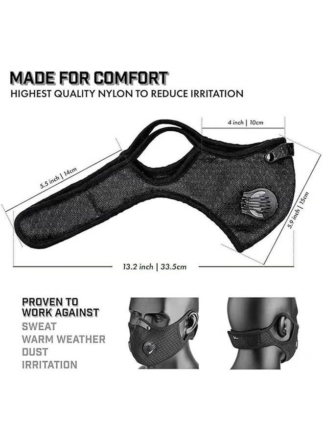 Dust Face Cover, Reusable Respirator Face Mask, Loops Face Dust Mask with Activated Carbon Filters - Image 5