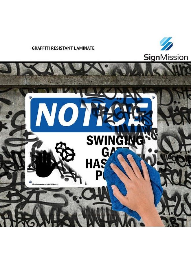 SignMission - لافتة إشعار Osha لا تحجب الباب؛ ملصق فينيل؛ احمِ موقع البناء الخاص بك والمستودع ومنطقة المتجر؛ صنع في الولايات المتحدة الأمريكية - Image 1