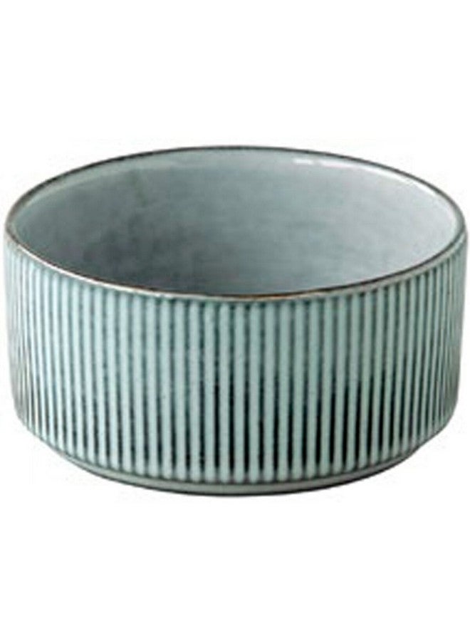 إيزي لايف وعاء سيراميك لامع مطلي باللون الأزرق والرمادي . سم