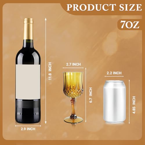 LEYIQU Plastic Wine Glasses, Plastic Goblets Vintage Style Cordial Unbreakable Drinking Glasses, Reusable Drinkware for Wedding Reception, Grand Event Party Supplies (48, Amber) - Image 3