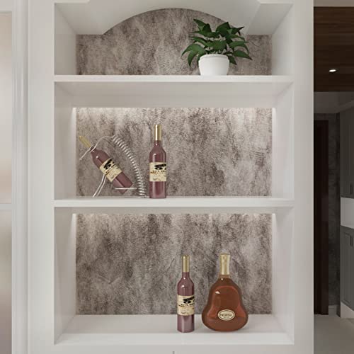 Bumoo 16''×354'' Grey Concrete Wallpaper Peel and Stick Contact Paper Modern White Glossy Cement Texture Waterproof Self Adhesive Easy Install Wall Covering for Basement Kitchen Furniture Apartment - Image 4