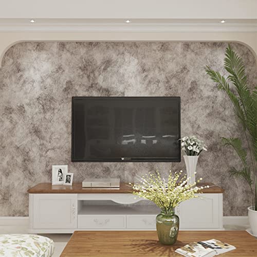 Bumoo 16''×354'' Grey Concrete Wallpaper Peel and Stick Contact Paper Modern White Glossy Cement Texture Waterproof Self Adhesive Easy Install Wall Covering for Basement Kitchen Furniture Apartment - Image 2