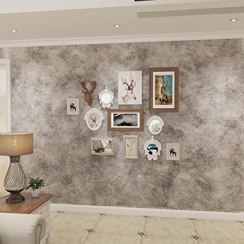 Bumoo 16''×354'' Grey Concrete Wallpaper Peel and Stick Contact Paper Modern White Glossy Cement Texture Waterproof Self Adhesive Easy Install Wall Covering for Basement Kitchen Furniture Apartment - Image 3