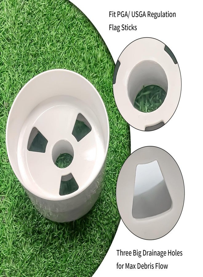Crestgolf 4PCS Golf Hole Cup,Accessories for Backyard Practice Putting Green, ABS Plastic Golf Putting Cup for Outdoor,Fits PGAL|PGA|USGA Regulations, Dimension 4" Depth, Diameter 4 1/4 inches - Image 2
