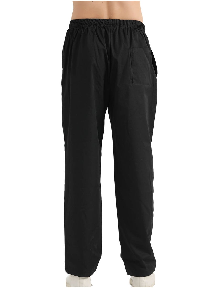 SPACEDOUT - Chef High Rise Tapered Trousers with Elastic Waistband and Drawstring/chef uniform - Image 1
