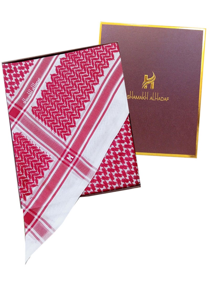 SHAMAKH ALHADAF Red Men's Shemagh