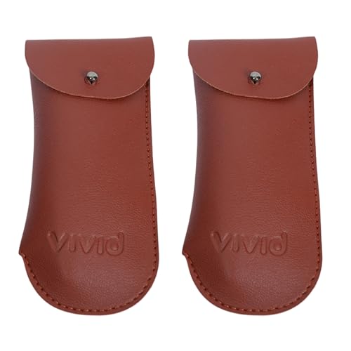 VIVID Vision Unisex Adult Lightweight Eyewear Specs Case Cover | Protect Eye Glasses | Chashma Dibbi | Spectacle Box | Pouch | Closure - Valpro-tape | Artificial Leather | D-20 | BROWN - Image 1