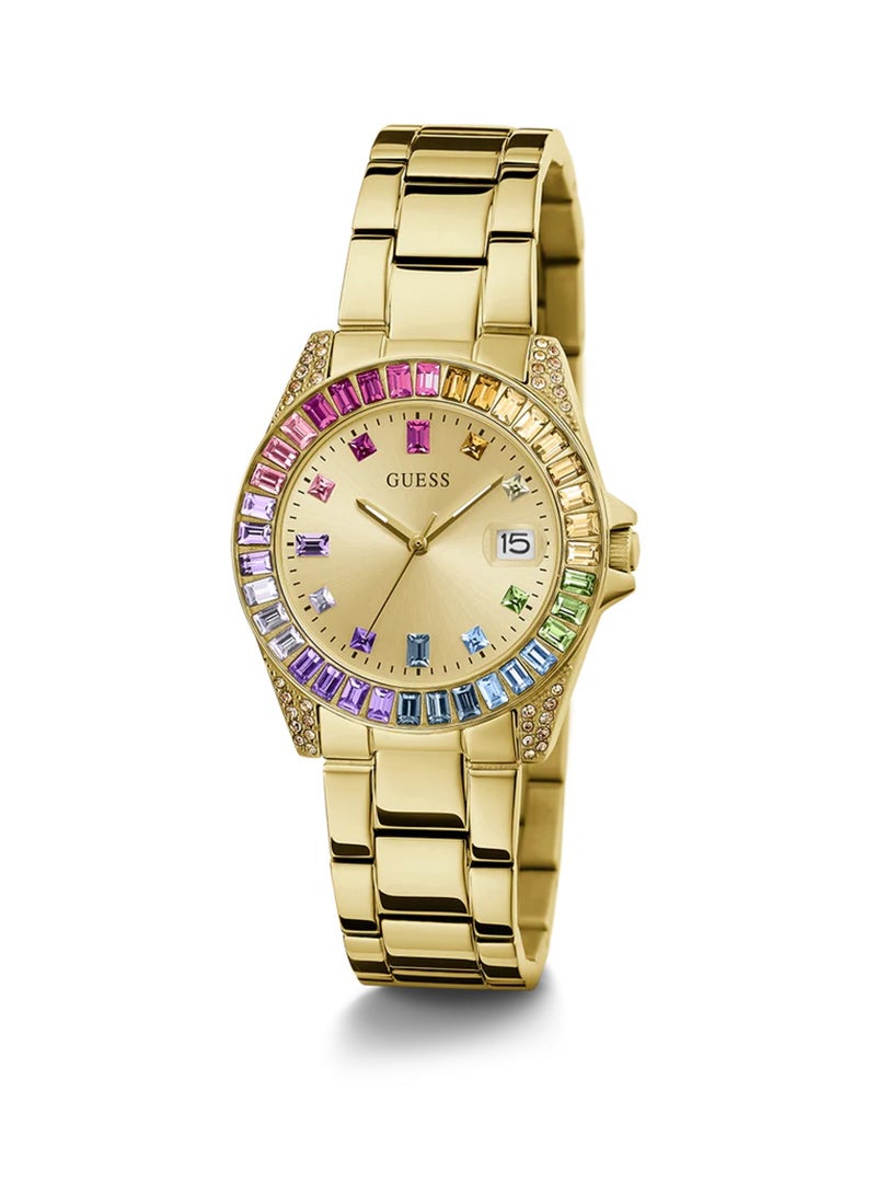 GUESS Women's Opaline Analog Quartz Gold Stainless Steel Watch GW0475L3 - 34mm - Image 5