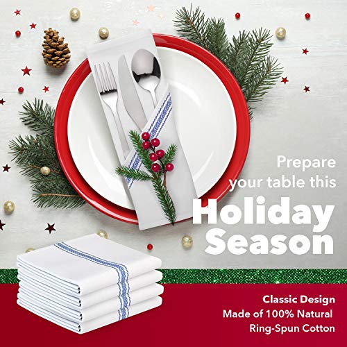 Zeppoli Classic Kitchen Towels 15-Pack - 100% Natural Cotton Dish Towels - Reusable Cleaning Cloths - Super Absorbent - Machine Washable Hand Towels - 14  x 25 - Image 2