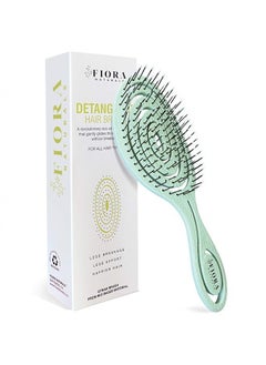 Fiora Naturals Hair Detangling Brush -100% Bio-Friendly Detangler hair brush w/Ultra-soft Bristles- Glide Through Tangles with Ease - For Curly, Stright, Women, Men, Kids, Toddlers, Wet and Dry Hair  - Image 1