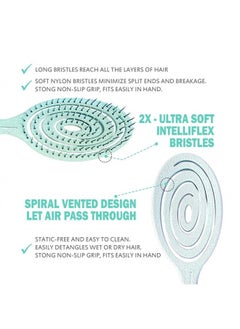 Fiora Naturals Hair Detangling Brush -100% Bio-Friendly Detangler hair brush w/Ultra-soft Bristles- Glide Through Tangles with Ease - For Curly, Stright, Women, Men, Kids, Toddlers, Wet and Dry Hair  - Image 5