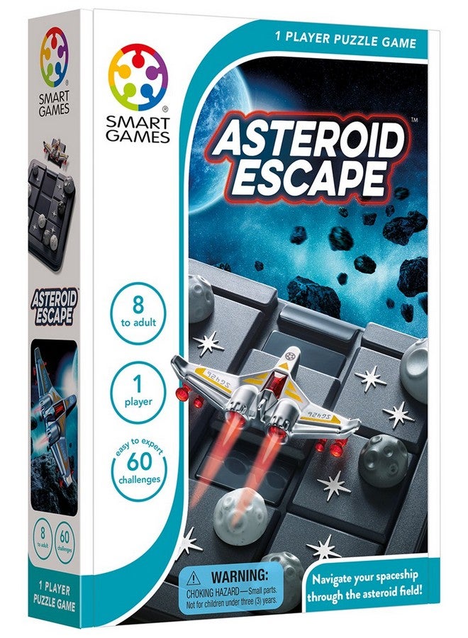 SmartGames Asteroid Escape Travel Sliding Puzzle Game Featuring 60 Challenges For Ages 8 Adult - Image 2