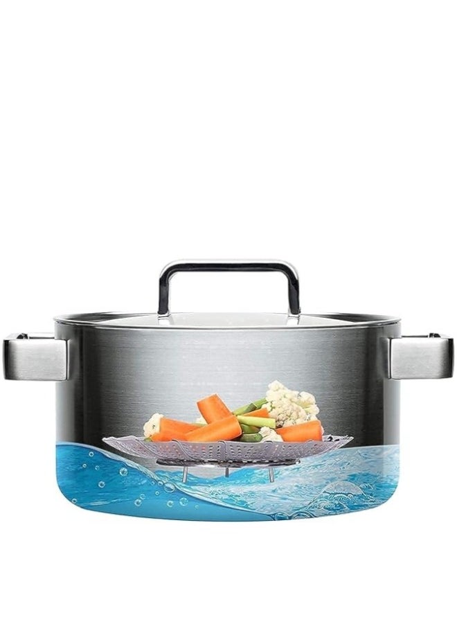Generic Vegetable Steamer Basket, 100% Stainless Steel Steamer Insert for Veggie/Seafood Cooking/Boiled Eggs with Safety Tool - Fit for Instant Pot and Adjustable (Pack of 1)  - Image 4