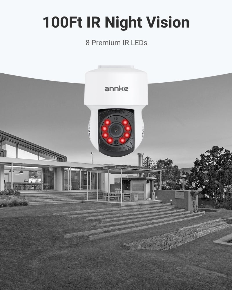 ANNKE 2Pack 1080P 2MP AHD CCTV Home Surveillance Dome Wired PT Camera with 350Â° pan and 90Â° tilt, 100ft IR Night Vision, IP65 Weatherproof Security Addâ€“On Cam for Outdoor, Wide Compatibility - APT200 - Image 5