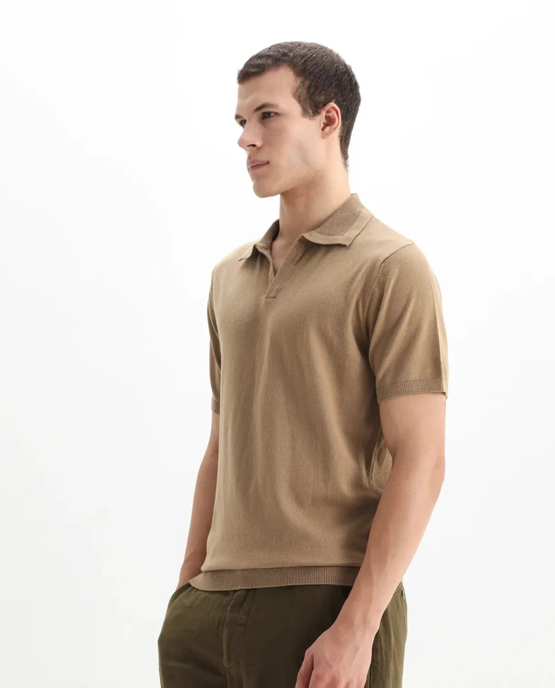 Rare Rabbit Men's Regular Fit Plain Polo