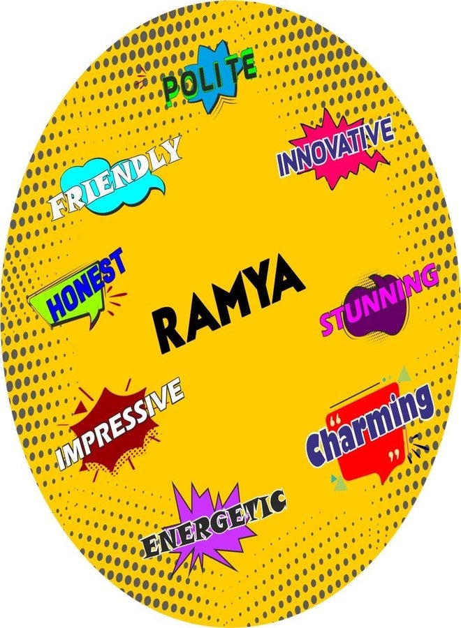 ASHVAH Customizable Stylish Fridge Sticker Magnet - Personality Trait Quotes - Gift for Friend, Son, Daughter, Kids, Husband, Wife Name - Ramya - Image 1