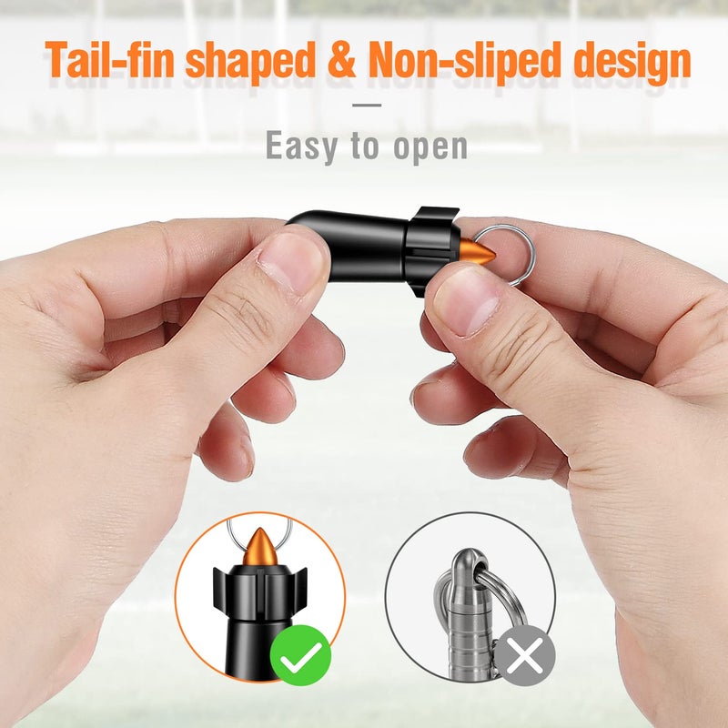 Tops Home 2 Packs Pill Keychain, Pill Case, Waterproof Pill Holder, Portable Pill Container, Aluminum Alloy, Single Chamber, Small Pocket Pill Box for Purse, Backpack, Medicine Bottle EDC for Outdoor Travel - Image 4