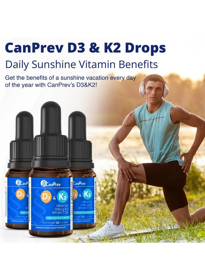 CanPrev D3 & K2 Drops - MCT Oil Base, 15ml Liquid Vitamin Supplement, 450 Drops with 250IU D3 & 30mcg MK-7 K2, Supports Strong Bones & Teeth, Easy-to-Take Formula, Free from Gluten, Dairy, Soy & Sugar - Image 4