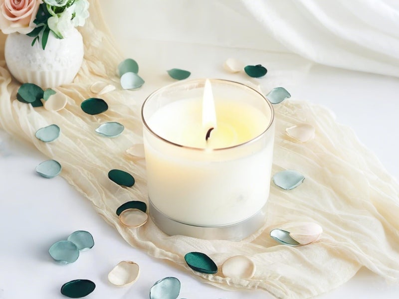 Capesaro Sage Green White Flower Petals Silk Rose Petals Scatter Petals for Wedding Aisle Scatter Dinner Table Centerpieces Party Decoration Romantic Night Home Decor 200PCS - Image 3