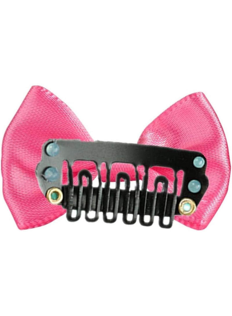 GGOOT 5pcs Cute Cats Hair Clip,Bow with Clip for Short/Long Hairs Dogs Pets,Puppy,Yorkshire,The Labrador,Golden Retriever German Shepherds Grooming Products (bright pink)  - Image 3