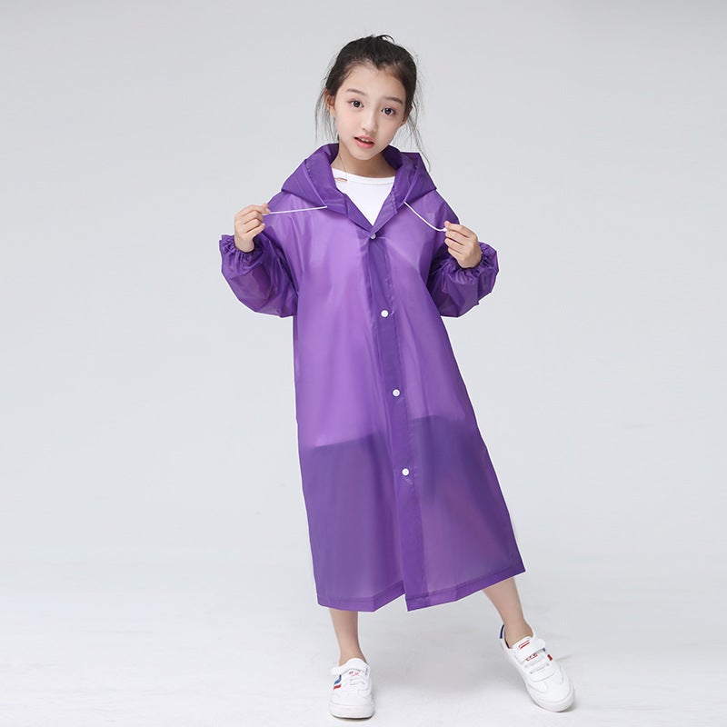 general Kids Raincoat Boys and Girls EVA One-Piece Poncho Thick Waterproof Non-Disposable - Image 3