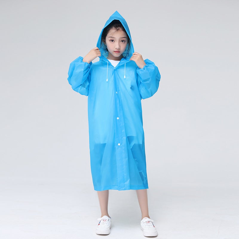 general Kids Raincoat Boys and Girls EVA One-Piece Poncho Thick Waterproof Non-Disposable - Image 4
