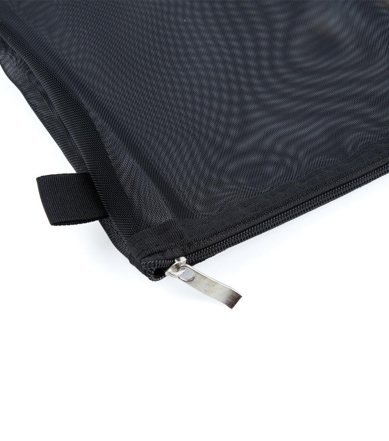 Daiso A4 Mesh Case, Black, Zipper Document Storage Pouch, Portable Organizer for Files, Stationery, Office & Travel Essentials - Image 2