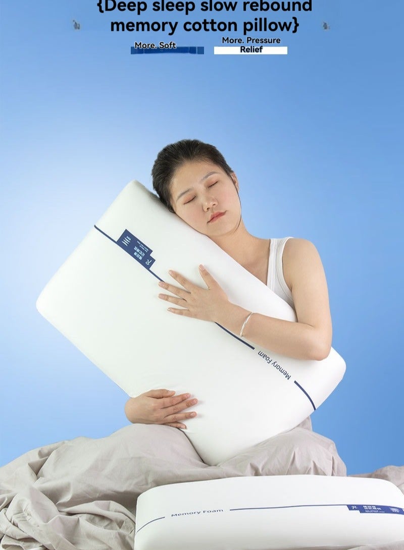 M MIAOYAN Slow Rebound Memory Foam Pillow Planet Pillow Pro - Yado Hotel Neck Protection Pillow, Sleep Aid Zero Pressure Memory Pillow  - Image 1