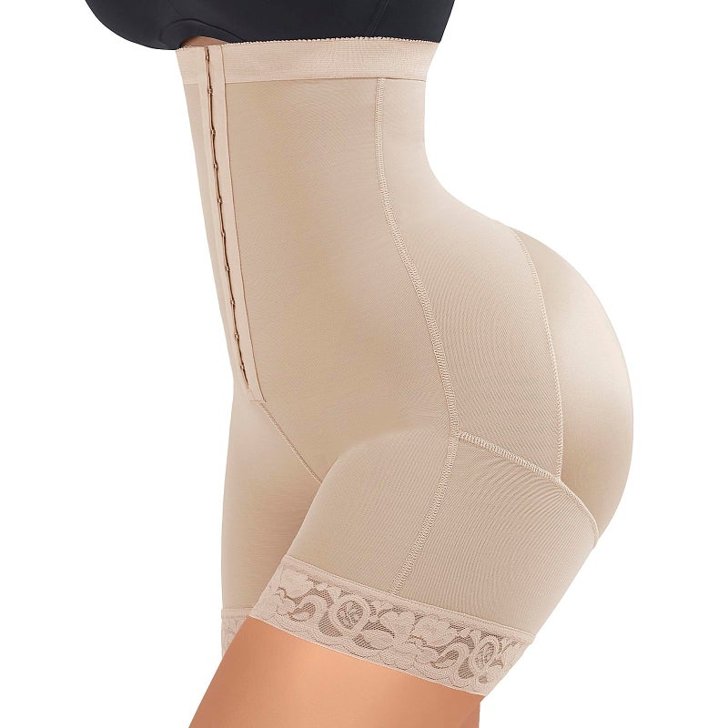 FeelinGirl Shapewear Tummy Control Colombianas Fajas Moldeadoras Firm Control Shapewear Shorts Thigh Slimmer Beige M - Image 1