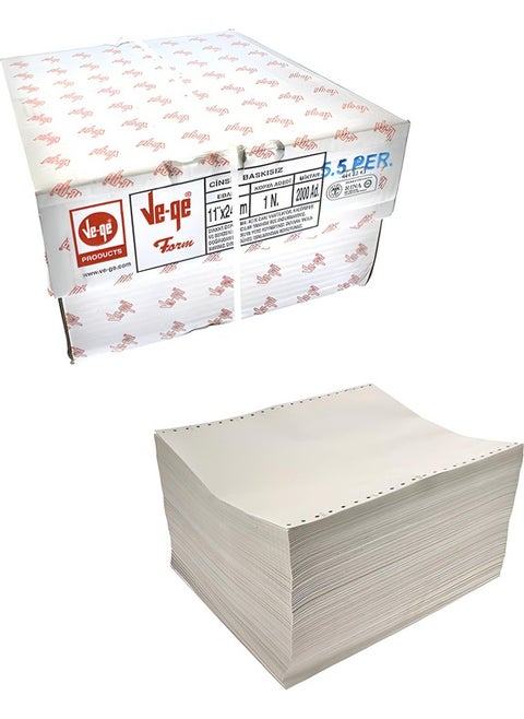 Vege 11X24 cm 3n 500-PIECE Computer Continuous Form Paper