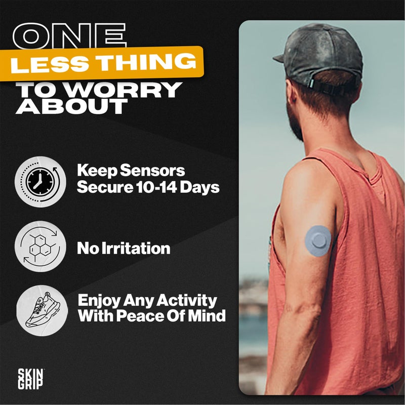 Skin Grip Freestyle Libre 2 Sensor Covers & Lingo CGM â€“ Waterproof and Sweatproof Adhesive for 10-15 Days, Pre-Cut Medical Tape, Continuous Glucose Monitor Patch â€“ 20 Pack, Pastel Pack - Image 3