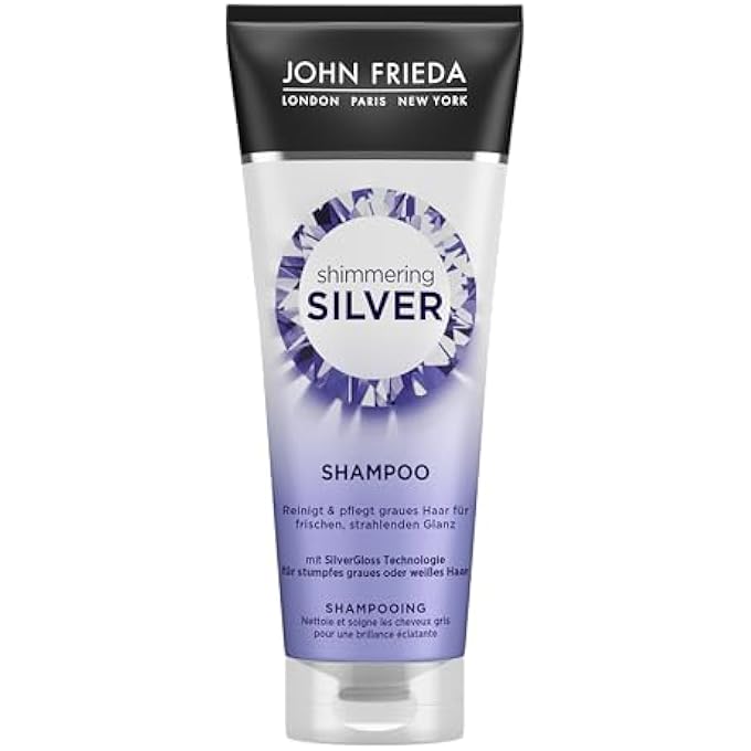 John Frieda SHIMMERING SILVER SHAMPOO  VOLUME: 250 ML  CLEANS AND NOURISHES GREY HAIR  FOR FRESH, RADIANT SHINE - Image 2
