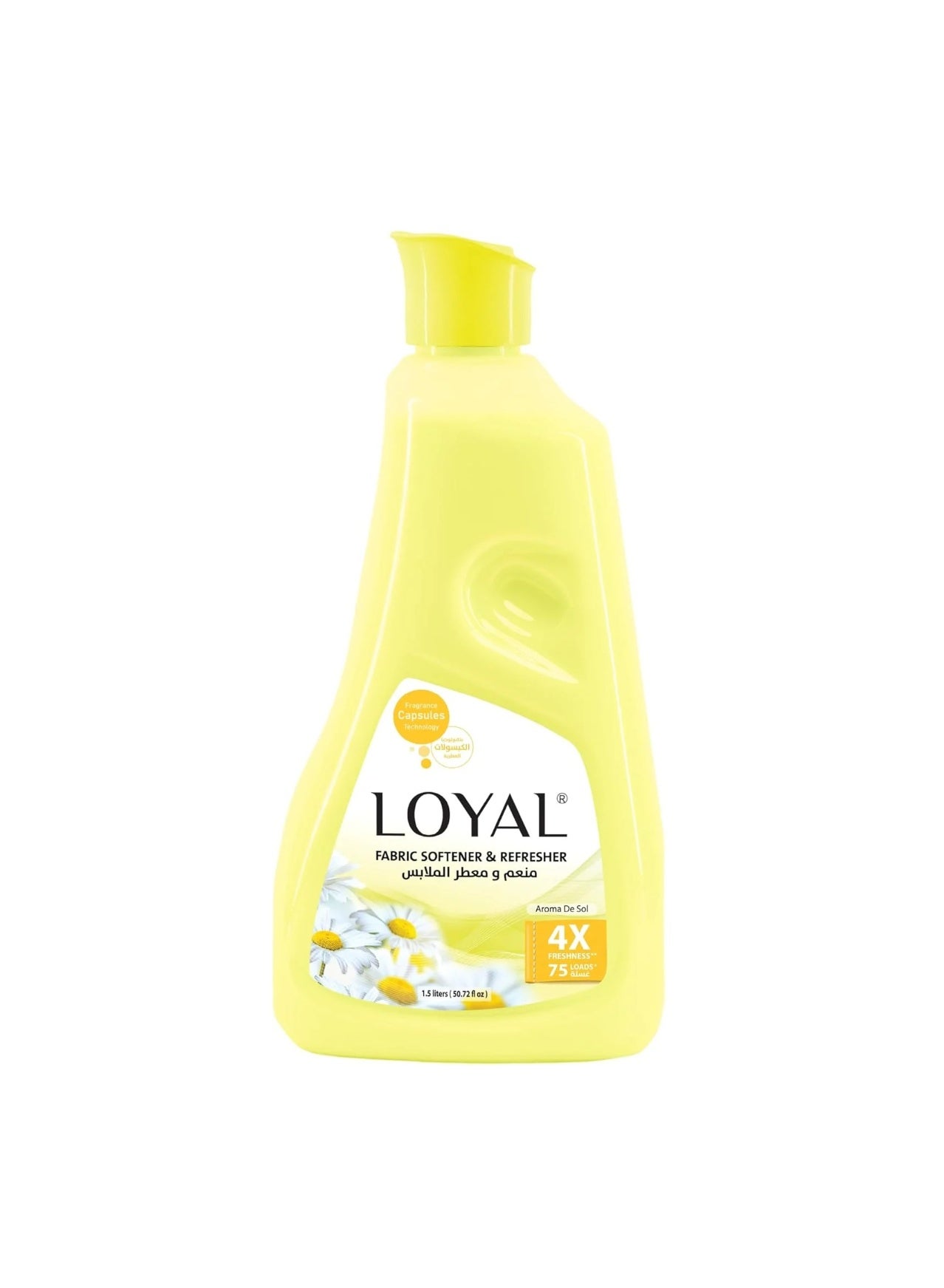 Loyal Aroma De Sol Fabric Softener & Refresher 1.5L, 4X Freshness, Up to 75 Loads – Long-Lasting Fragrance & Fabric Softener for Clothes, Towels, Bedding & Linens